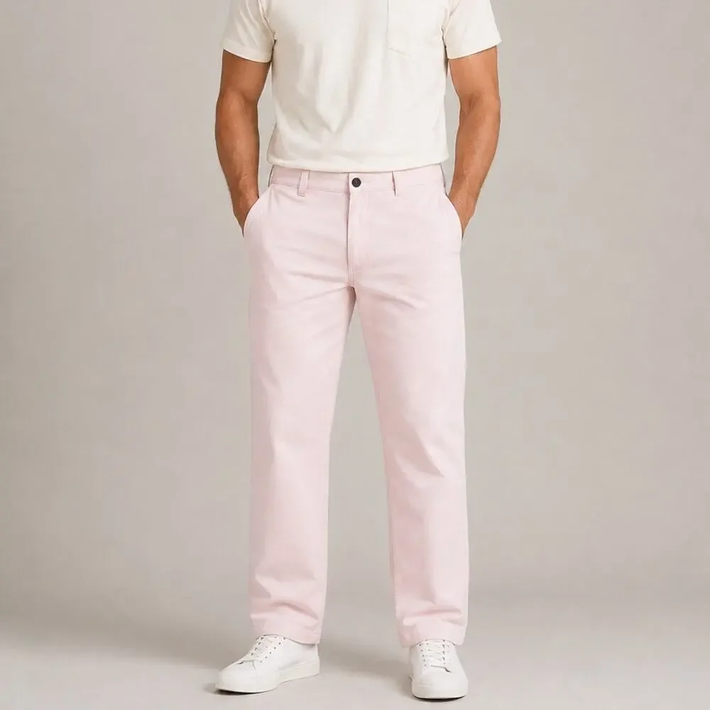 J.Crew Men's Classic Cotton Trouser In Canvas Pale Pink Size 36x32 NWT